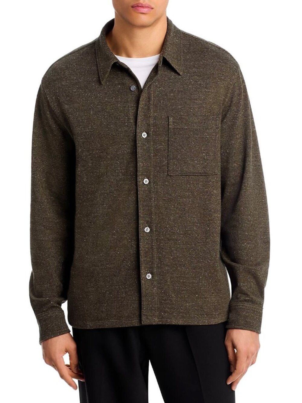 Madewell Donegal Twill Layering Button Overshirt Mens Green Foliage L NWT 98